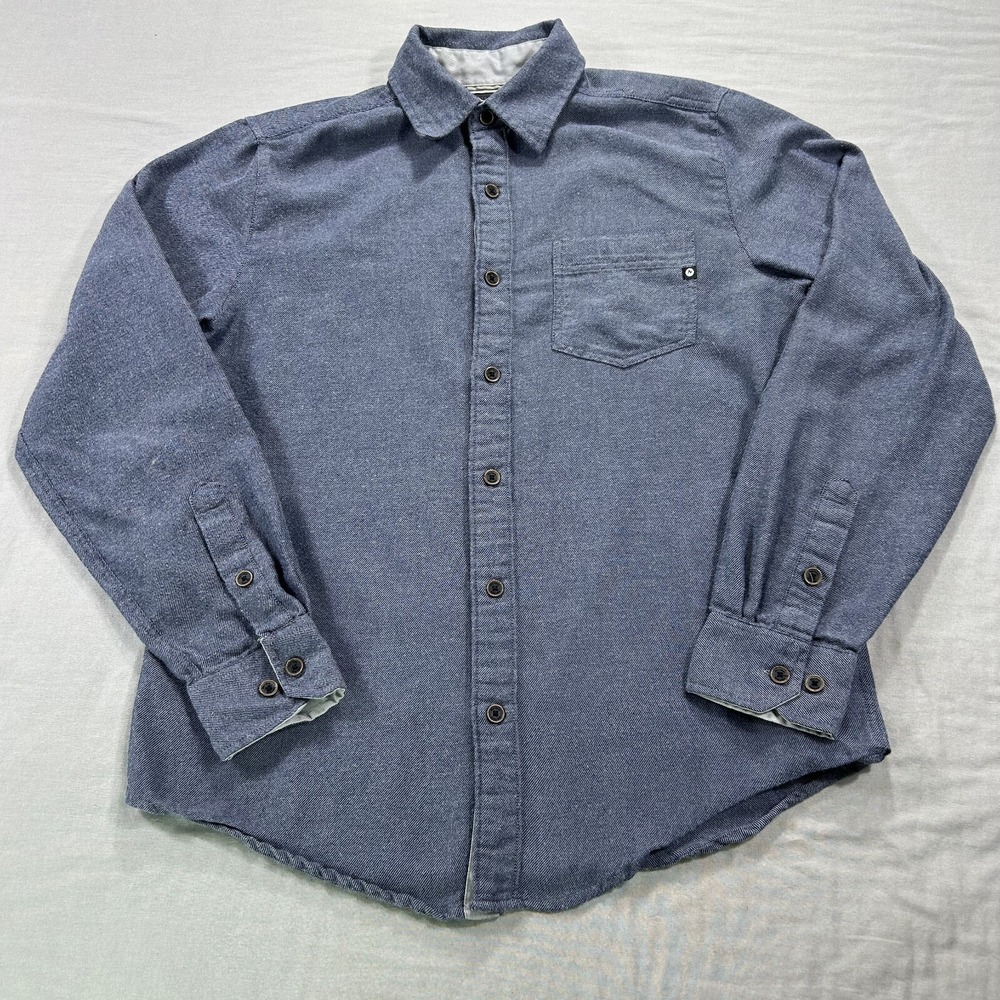 Marmot Shirt Mens‎ Small Blue Flanne Button Up Lightweight Casual Outdoor